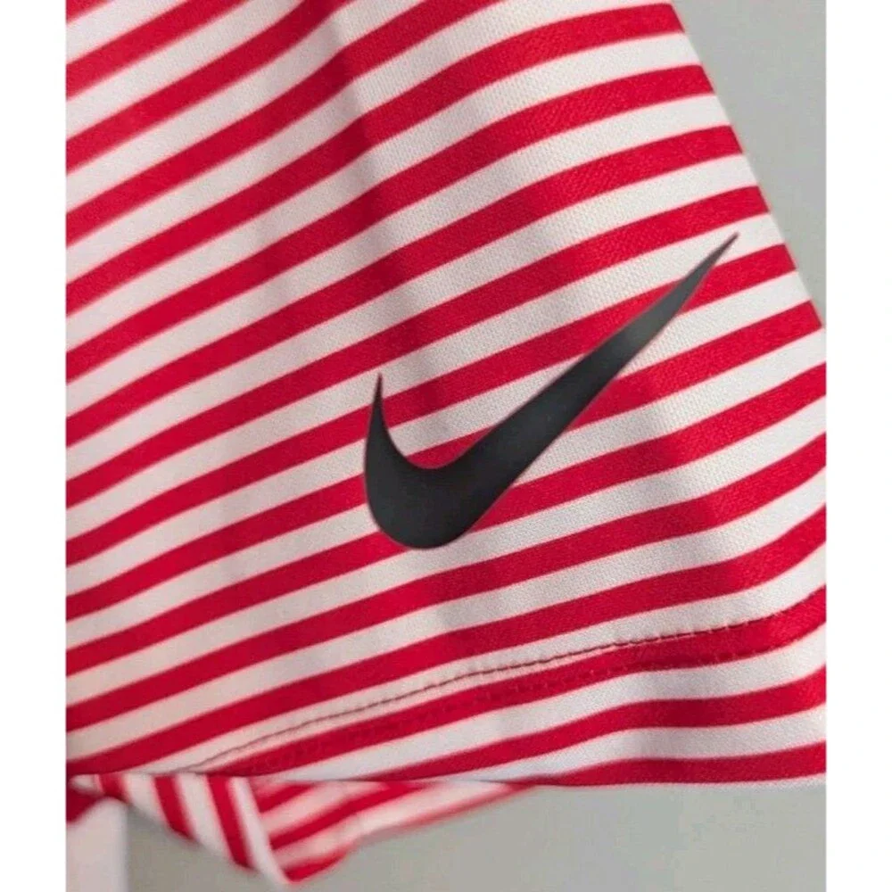 Louisiana-Lafayette Ragin' Cajuns Nike Mens S Striped Golf Polo Wht/Red Dri-Fit